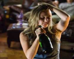 Julianna Guill consuming alcohol